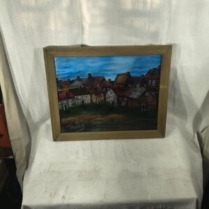 Original Acrylic Painting " European Village" 14" X 18" By Timothy Designs